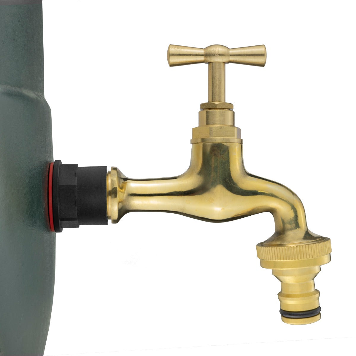 AP Supplies Water Butts Kit 1/2" With Polish Brass Tap & Snap On Connector and Drill Bit