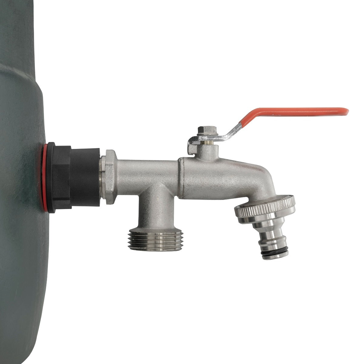 Water Butts Kit 3/4in With Double Tap Hose Connector Set DIY Workshop Accessory