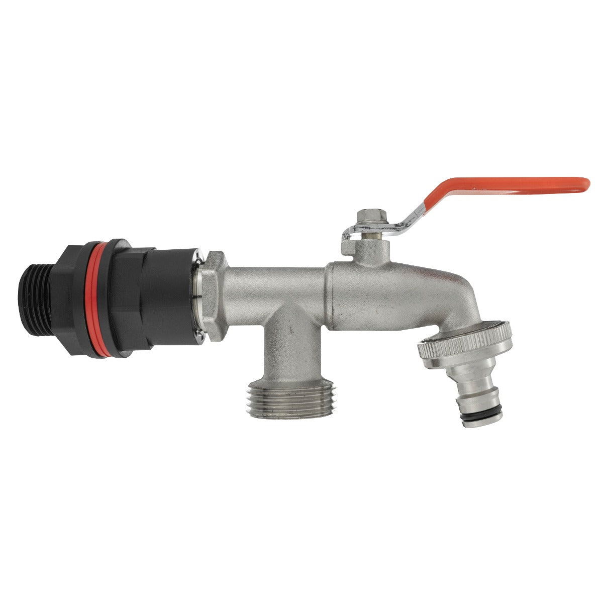 Water Butts Kit 3/4in With Double Tap Hose Connector Set DIY Workshop Accessory