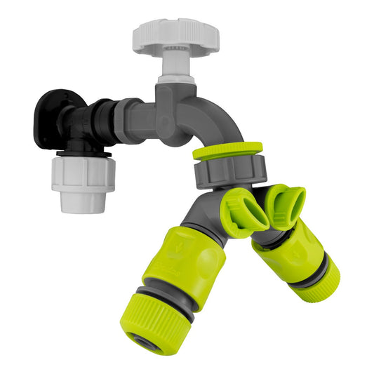 Wall Flange Kit 20mm MDPE - PP Bib Tap with Tap Splitter and Connectors