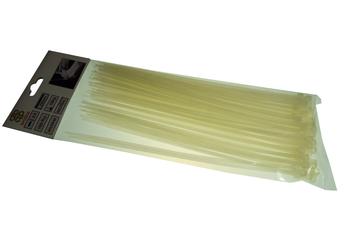 100 Cable Ties (4.8mm x 500mm) Neutral DIY Workshop Accessory DIY Tool Accessory