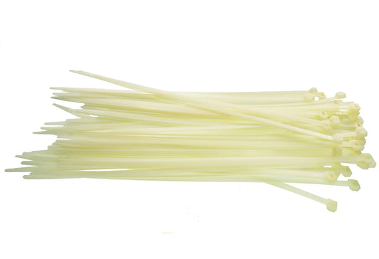 100 Cable Ties (3.6mm x 250mm) Neutral DIY Workshop Accessory DIY Tool Accessory
