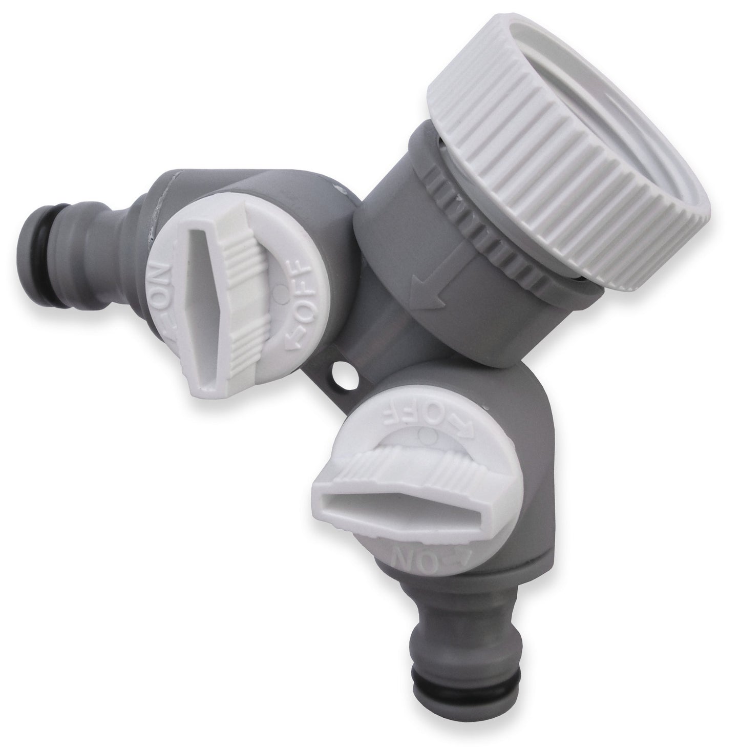 Double Tap Connector with Valves WL Outdoor Watering Kit Drip Irrigation Fitting