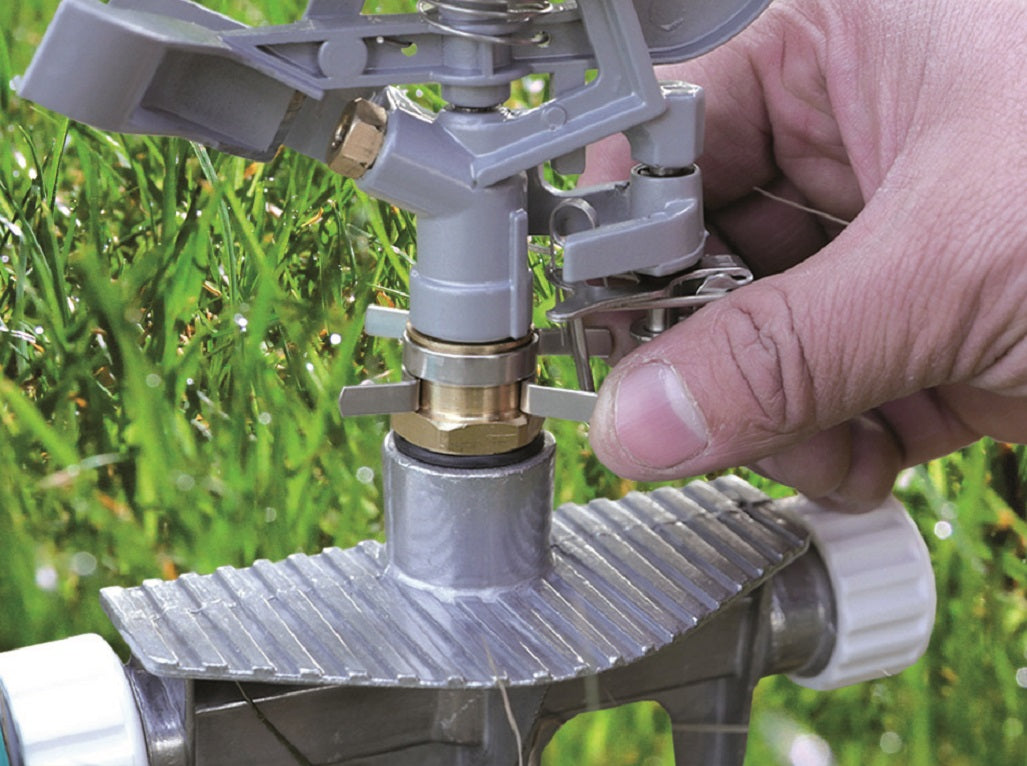 Pulsating Lawn Sprinkler - Triton White Line Garden Hose Pipe Garden Watering