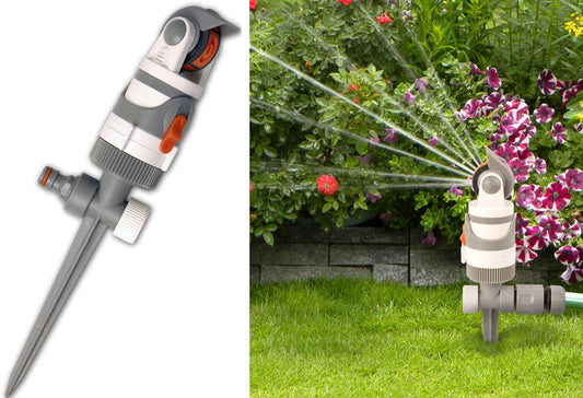 4 - Pattern Gear Drive Sprinkler White Line Outdoor Watering Kit Garden Watering