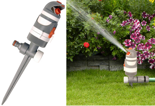 2-Pattern Gear Drive Sprinkler White Line Lawn Sprinkler Drip Irrigation Fitting