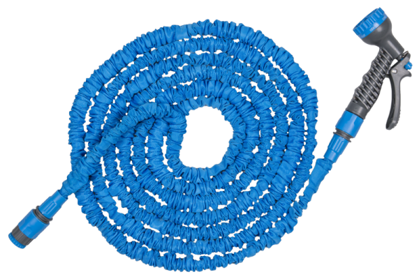 Expanding Trick Hose 5m - 15m Blue Outdoor Watering Kit Outdoor Hose Accessory