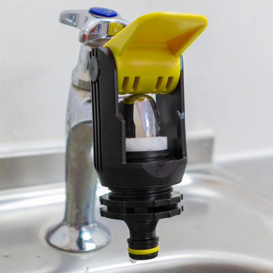 Kitchen Tap Adaptor "Non Branded" Yellow Outdoor Watering Kit Hose Connector Set