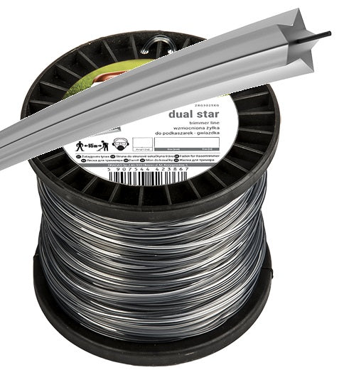 Strimmer Line Ripper Dual Star 2.4mm x 2.5kg (641m) Spool for DIY Tool Accessory